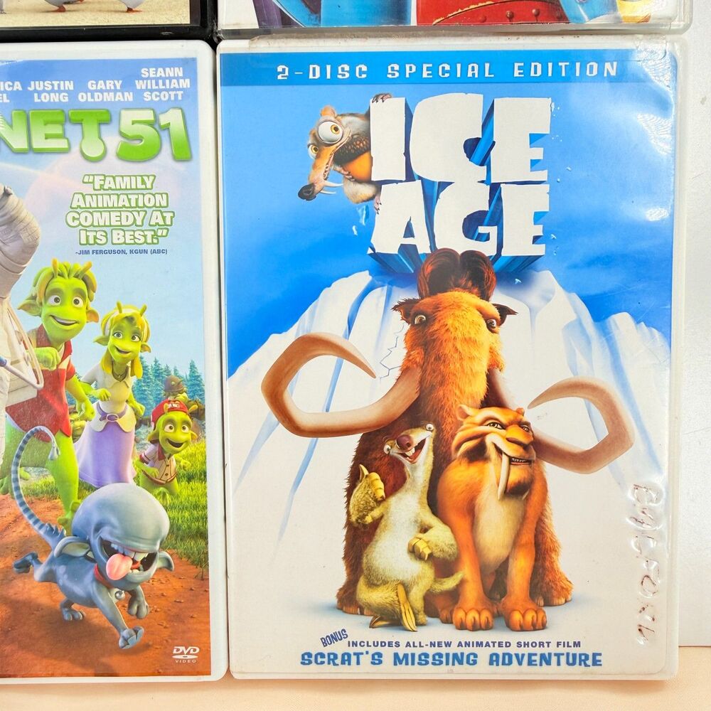 6 DVD Kids Movie Lot Incredibles Madagascar Ice Age Brave Planet 51 Robots - Picture 8 of 9